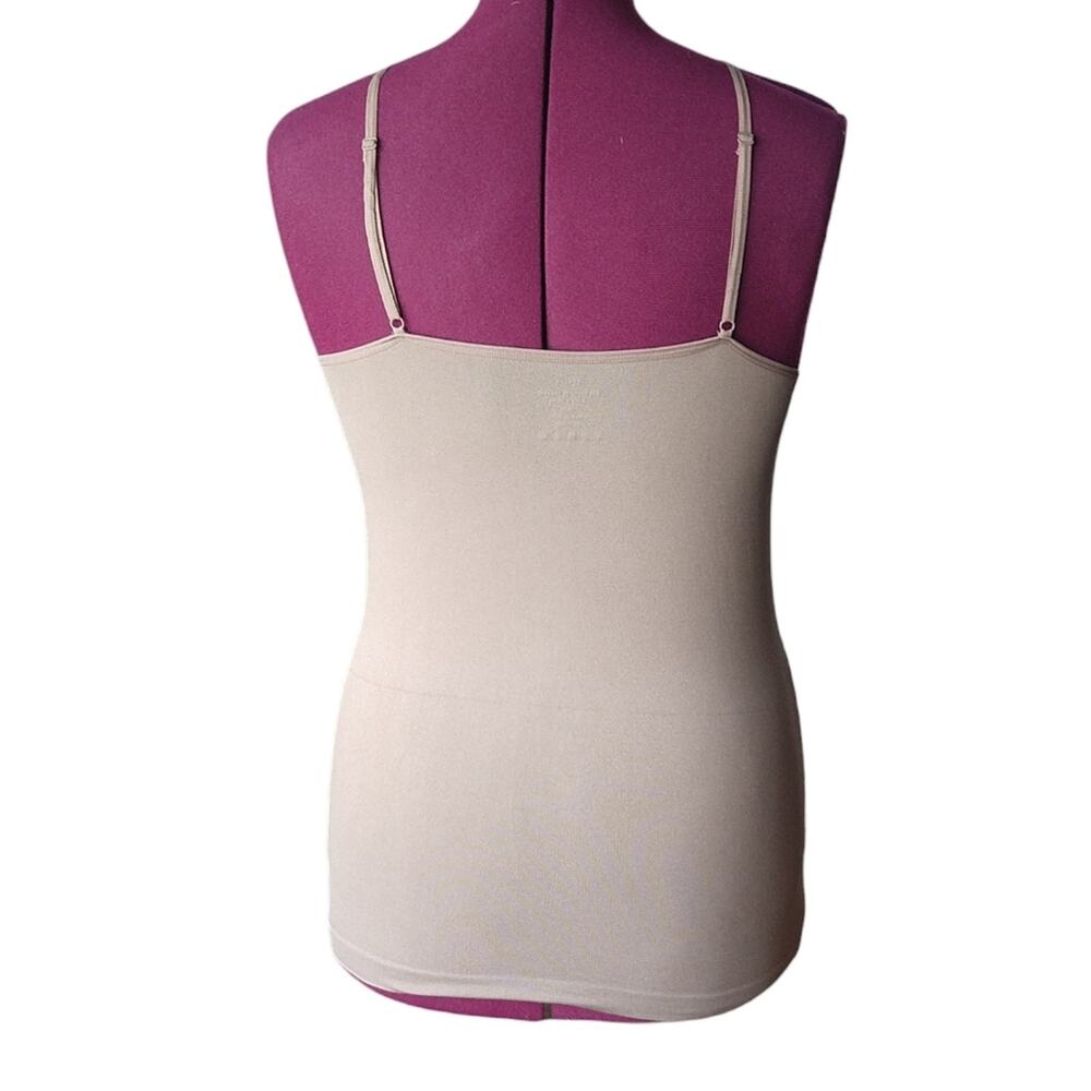 1X/2X Bone White Seamless Camisole with Adjustable Straps Plus Size Neutral - Picture 6 of 15